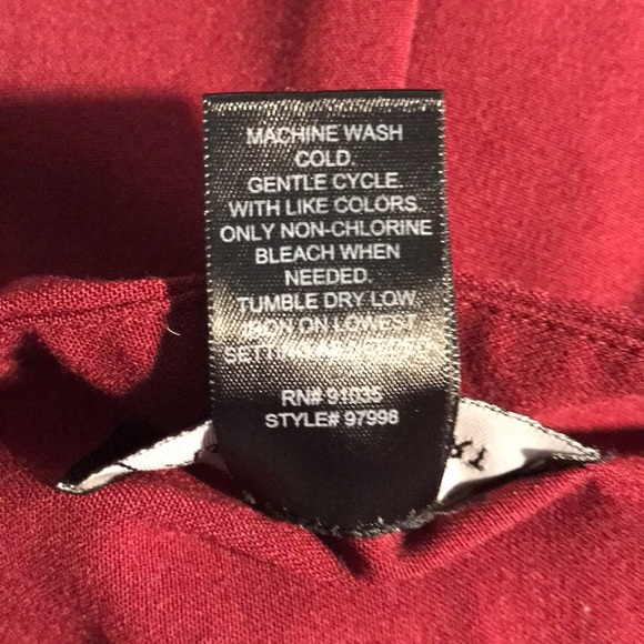 Ashley Stewart Burgundy Straight Leg Pants SZ 14 T - Picture 8 of 8